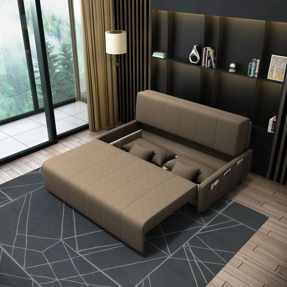 Mocha Brown pull-out sofa bed
