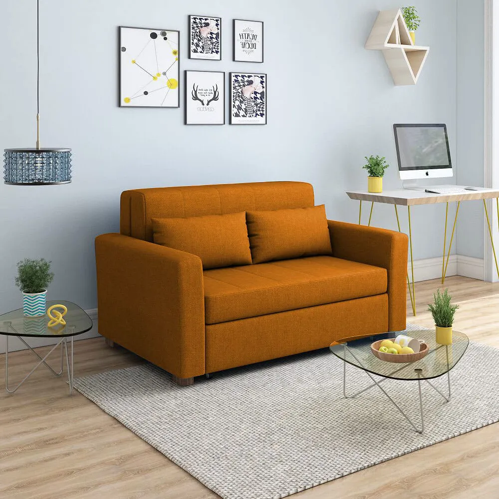 Burnt Orange pull-out sofa bed